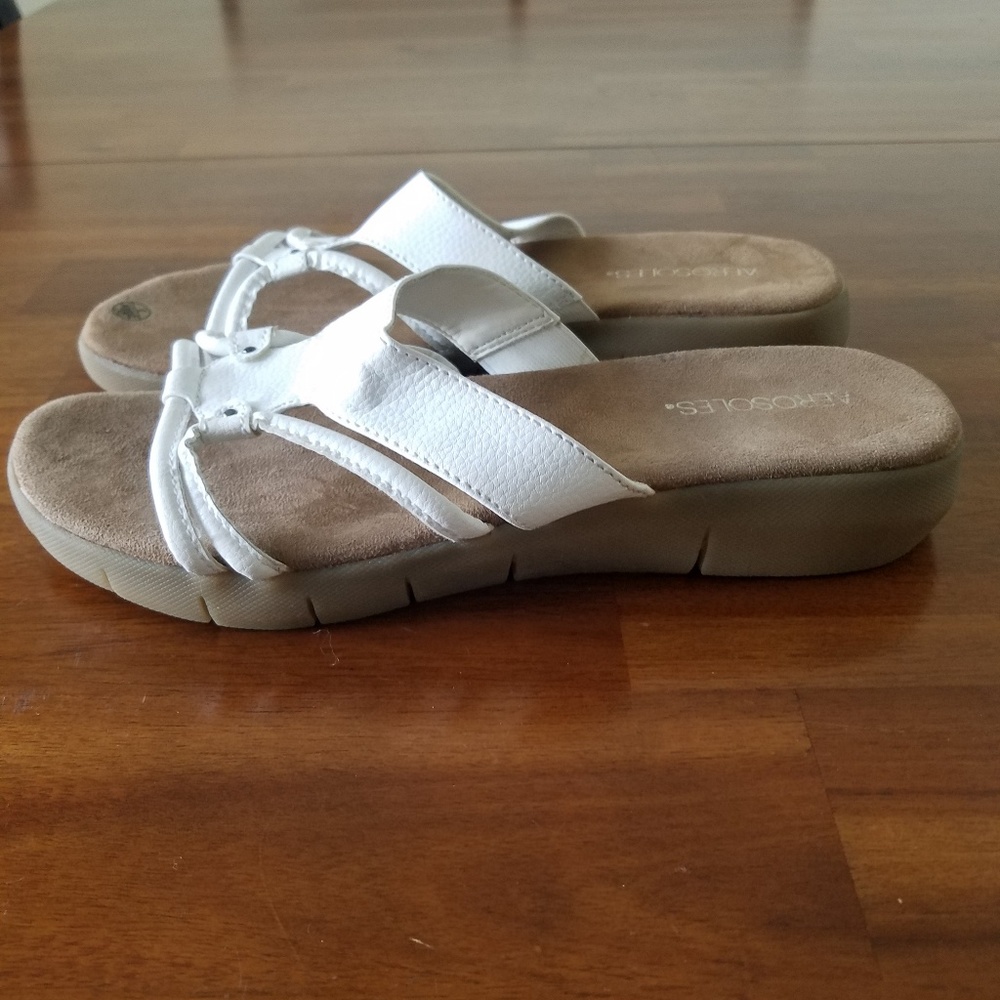 Aerosols A2 Wip Away White Slides Sandals 10.5